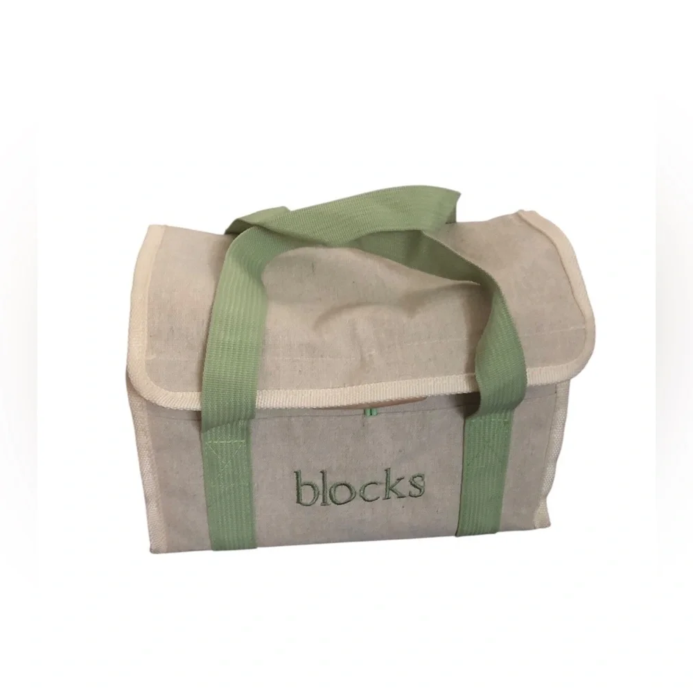 Wooden Multicolor Alphabet Blocks Set with Carry Bag